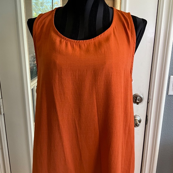 NWT Coastal Vacation Maxi Dress Coverup Resortwear Pool Beach XL Burnt Orange - Picture 2 of 12